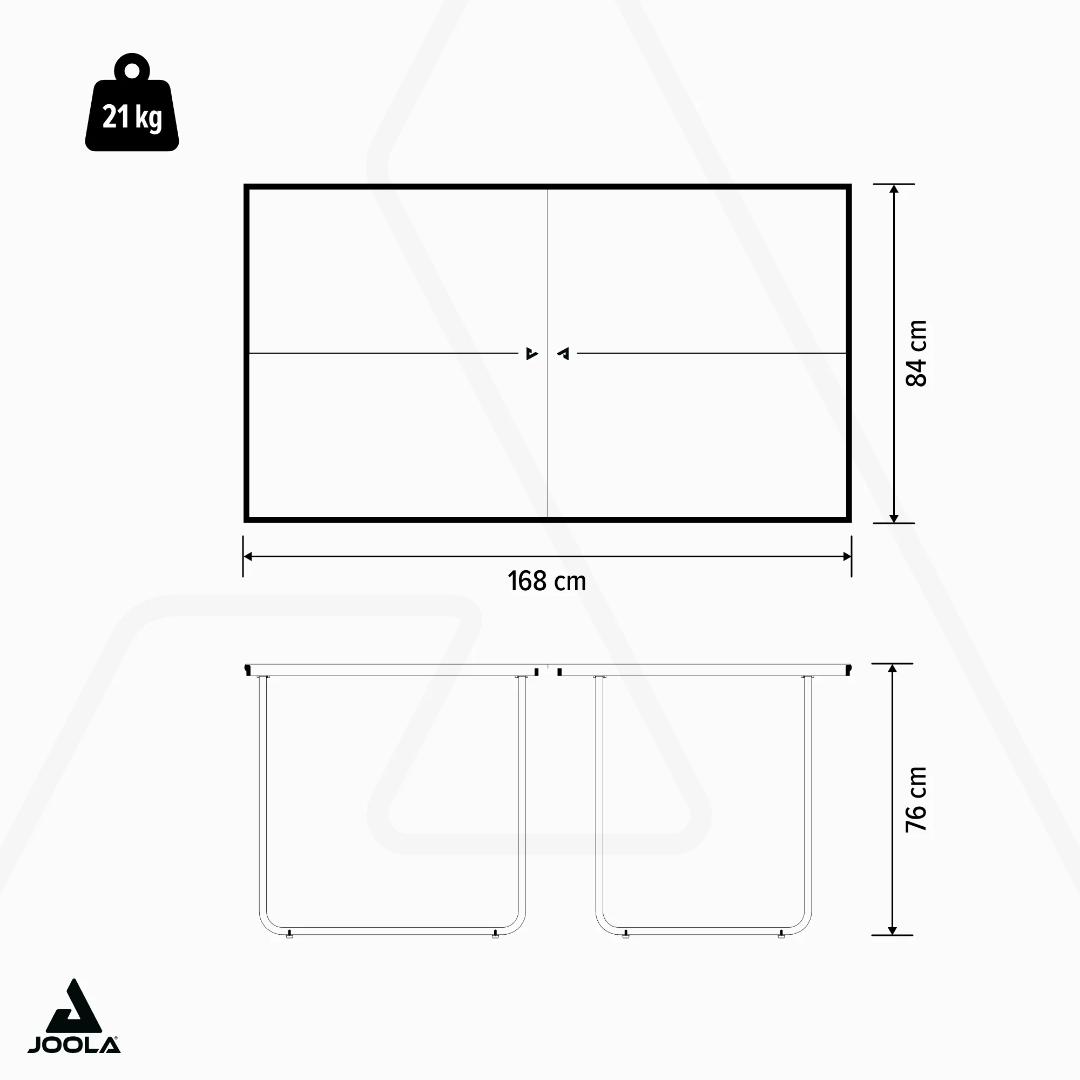 שולחן פינג פונג מתקפל - Joola Midsize dark grey – תמונה 6