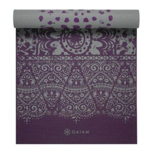 מזרן יוגה פרימיום 6 מ"מ דו צדדי REVERSIBLE PLUM ETCHING