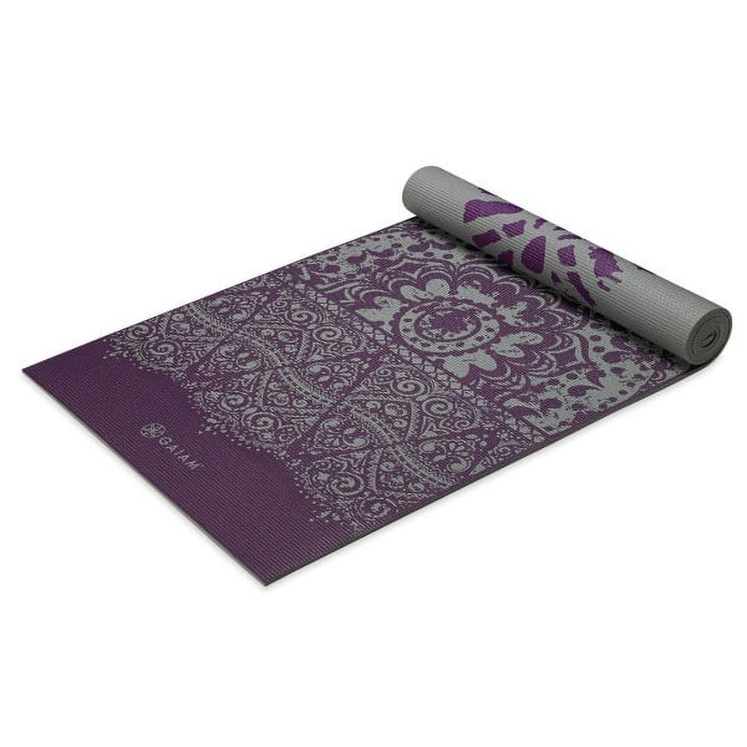 מזרן יוגה פרימיום 6 מ"מ דו צדדי REVERSIBLE PLUM ETCHING – תמונה 5