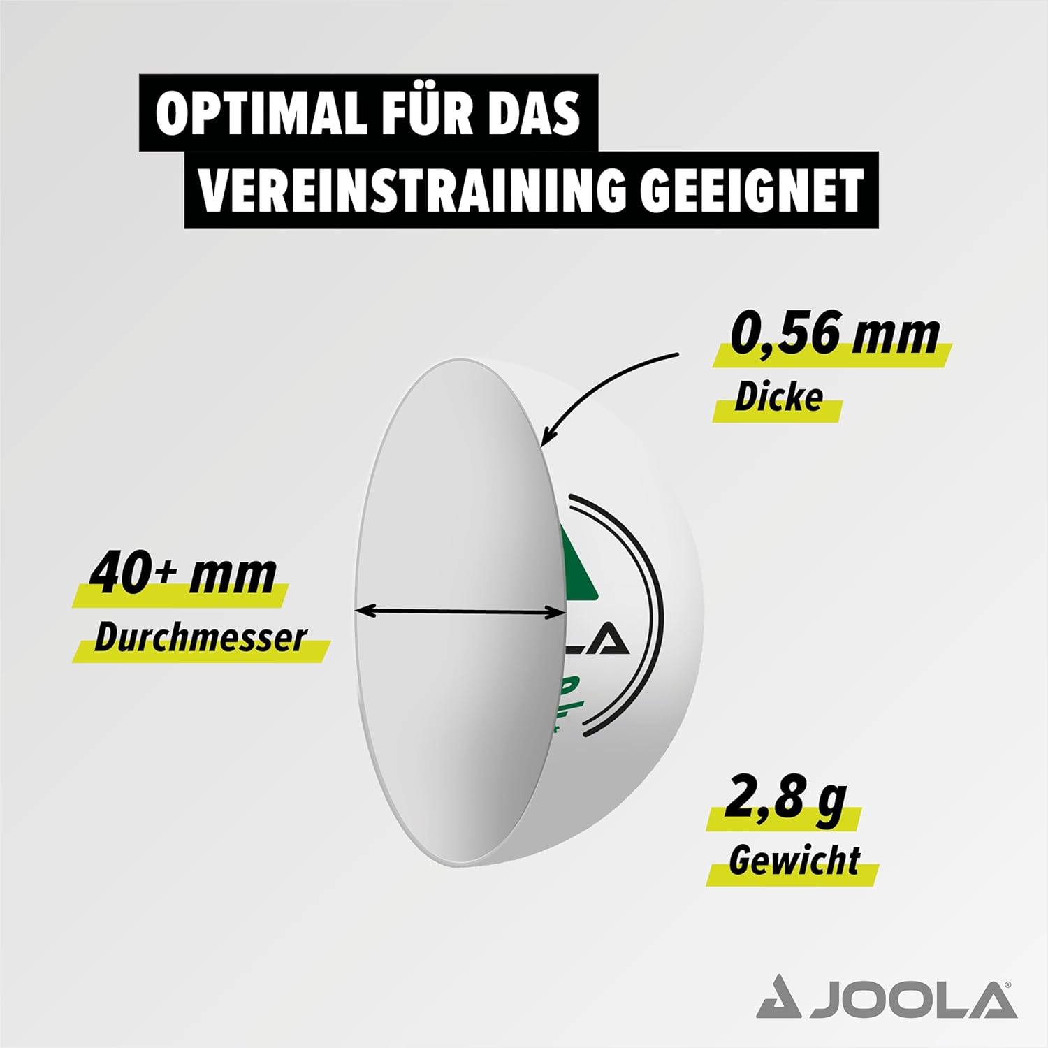 72 כדורי טנ"ש (מארז) - JOOLA Table Tennis Ball Flip 40+ White 72-Pack – תמונה 3