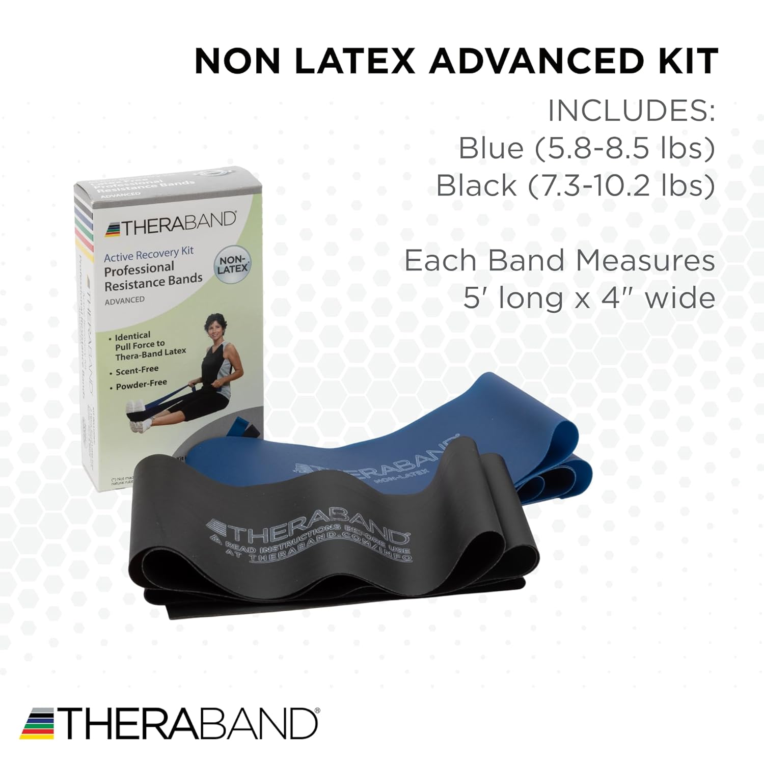 סט 2 גומיית אימון טרה בנד THERABAND Resistance Band Advanced Kit – תמונה 5
