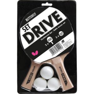 BUTTERFLY TABLE TENNIS DRIVE SET סט 2 מחבטים ו- 3 כדורים טנ"ש בטרפליי