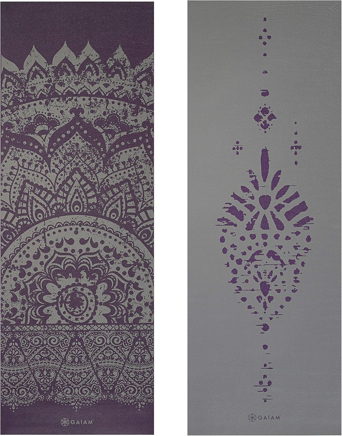 מזרן יוגה פרימיום 6 מ"מ דו צדדי REVERSIBLE PLUM ETCHING – תמונה 8