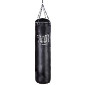 שק איגרוף שחור מעור (מגוון גבהים)  *מלא* Black leather punching bag