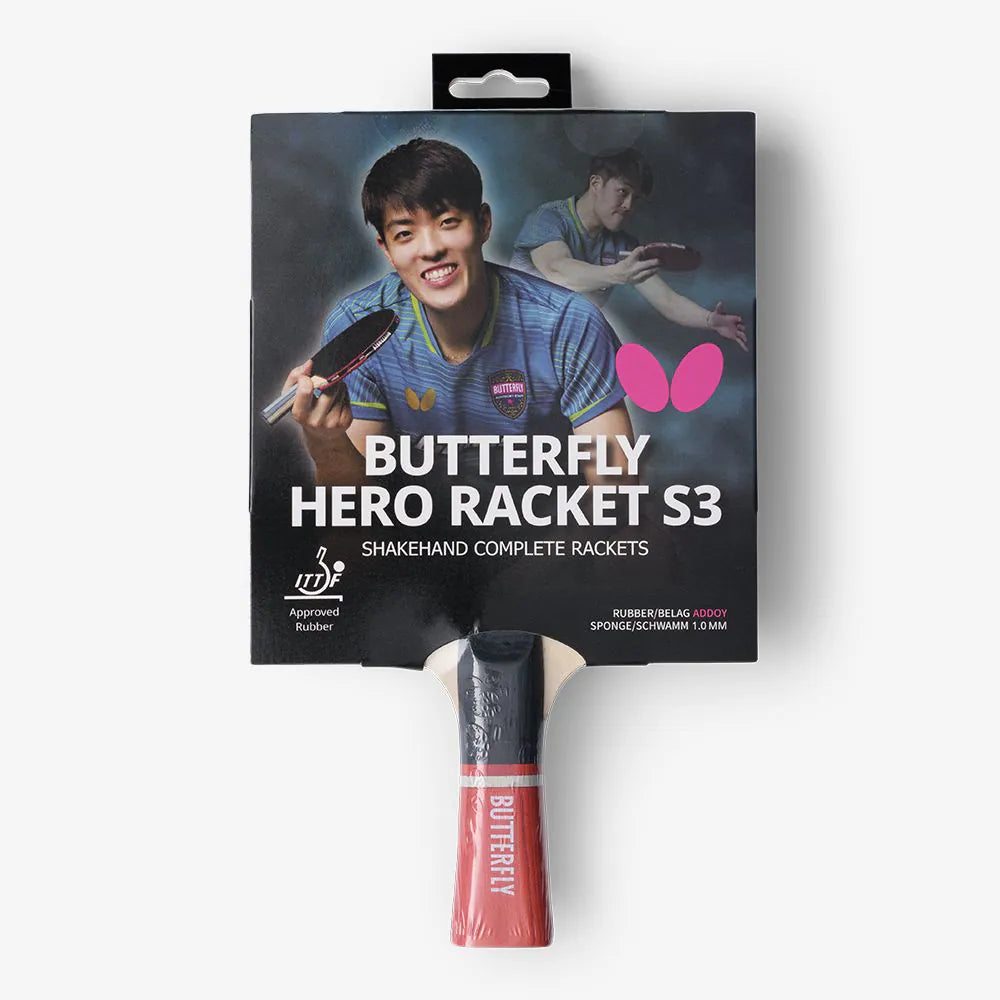 מחבט טנ"ש בטרפליי Butterfly HERO Racket - S3 Qiu – תמונה 2