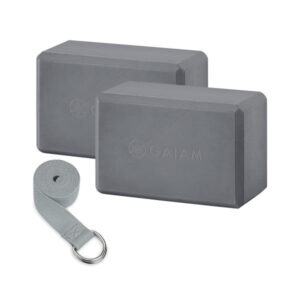 סט קוביות (זוג) ורצועת יוגה - BLOCK 2PK & STRAP COMBO