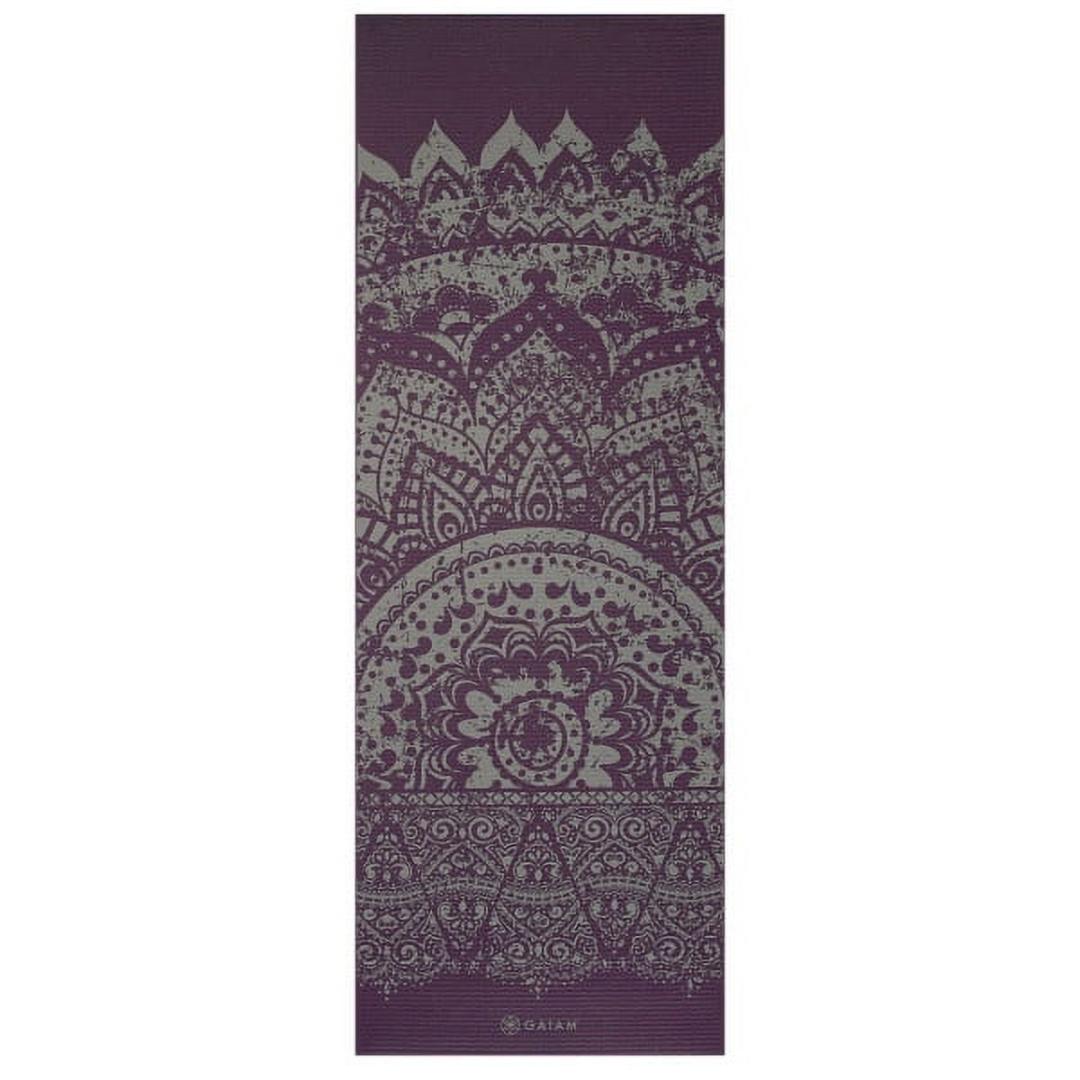 מזרן יוגה פרימיום 6 מ"מ דו צדדי REVERSIBLE PLUM ETCHING – תמונה 3