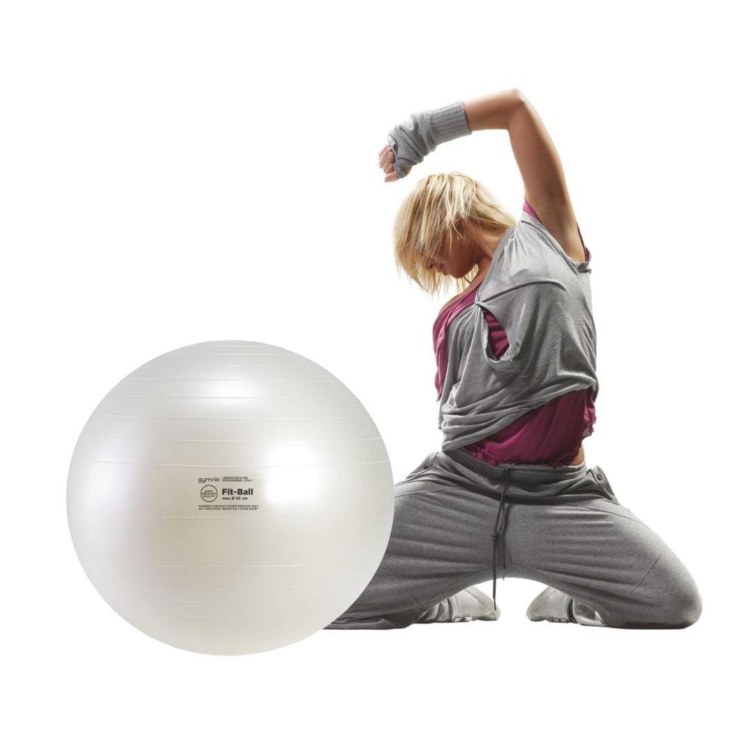 כדור פיזיו לבן פנינה במגוון גדלים Gymnic Fit-Ball BRQ – תמונה 2