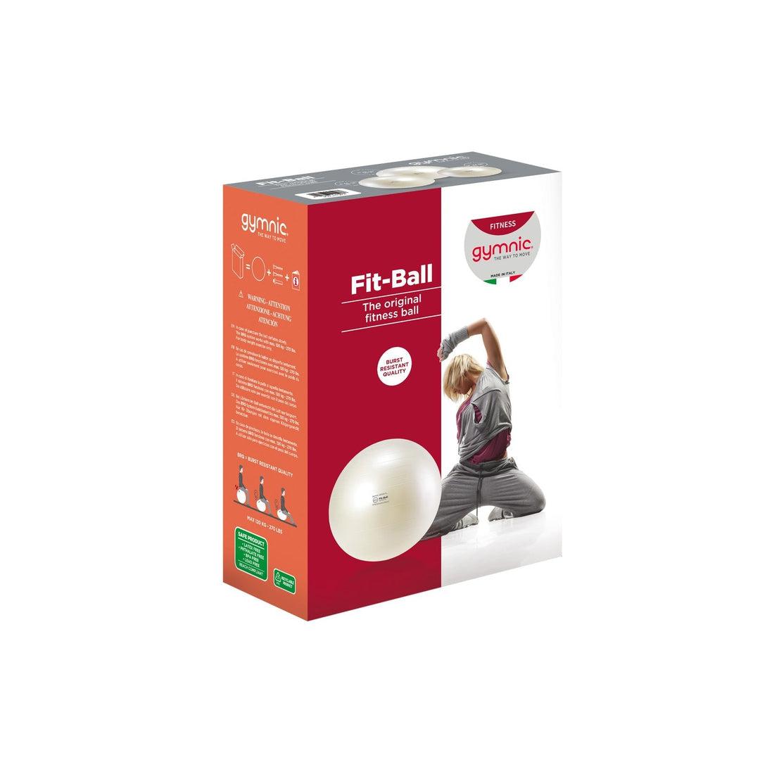 כדור פיזיו לבן פנינה במגוון גדלים Gymnic Fit-Ball BRQ – תמונה 7