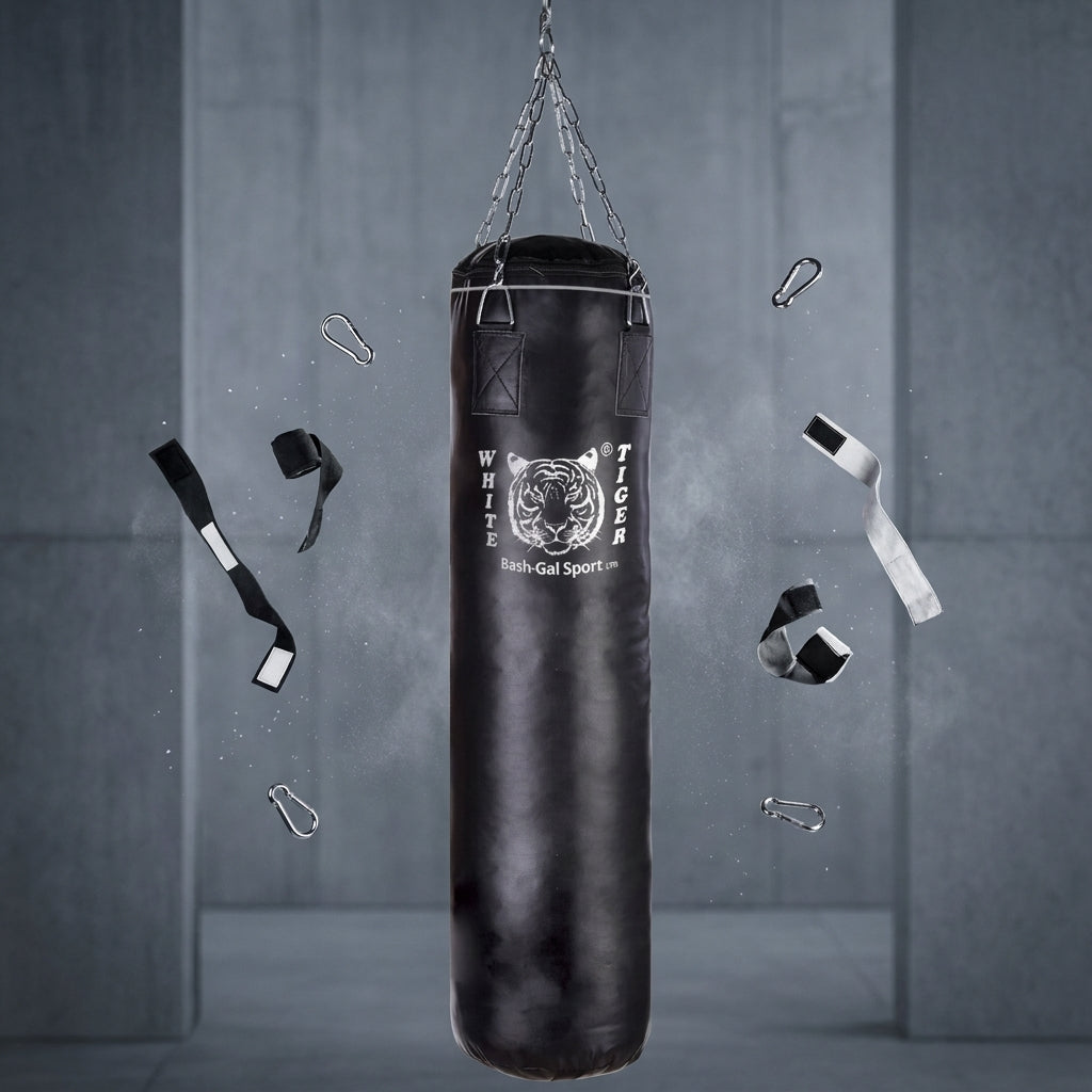 שק איגרוף שחור (מגוון גבהים) PU *מלא* Black PU punching bag – תמונה 4