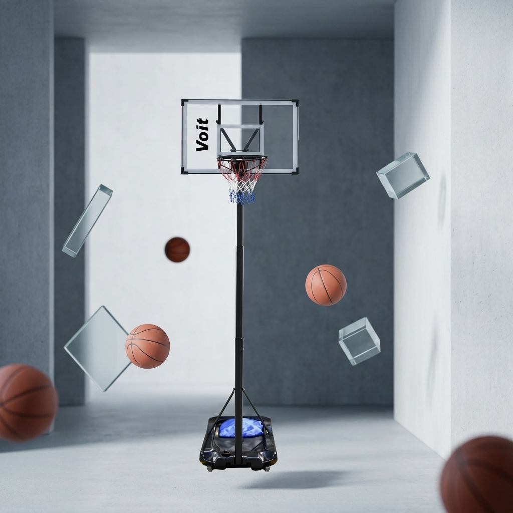 מתקן סל עם לוח פוליקרבונאט שקוף 51 אינץ' Pool basketball hoop – תמונה 3