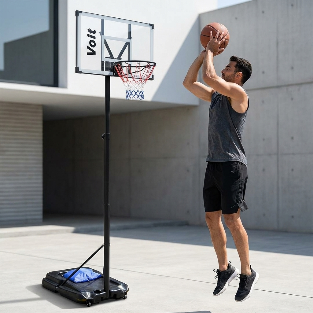 מתקן סל עם לוח פוליקרבונאט שקוף 51 אינץ' Pool basketball hoop – תמונה 4