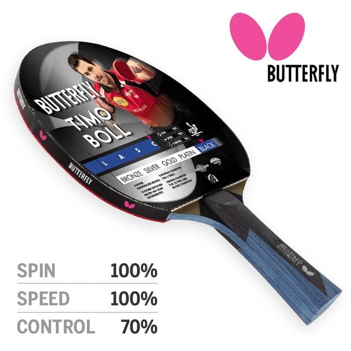 מחבט טנ"ש בטרפליי Butterfly Timo Boll Black – תמונה 2