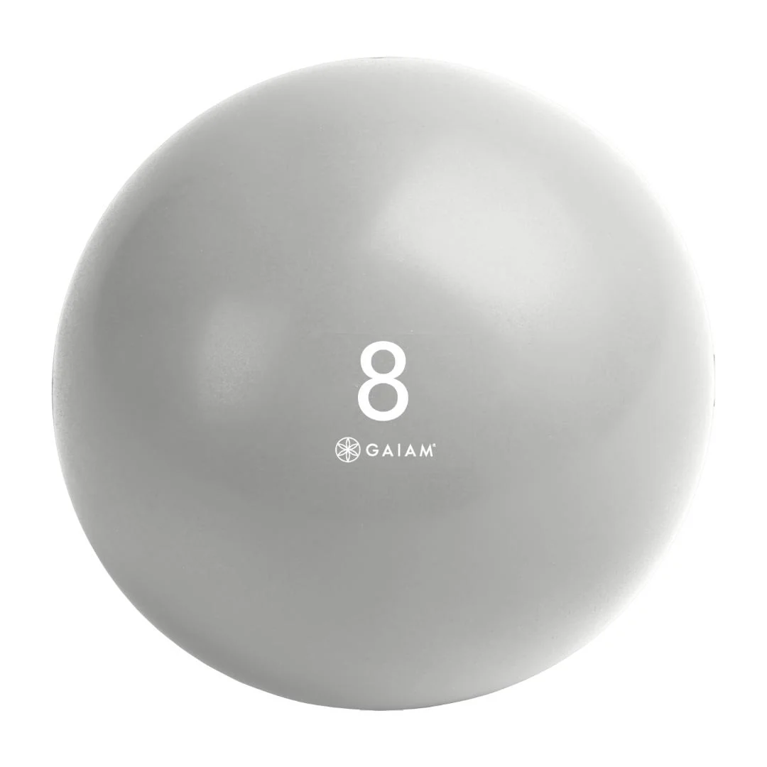 כדור משקל רך אפור אבן 3.63 ק"ג - Gaiam Toning Ball ללא אריזה