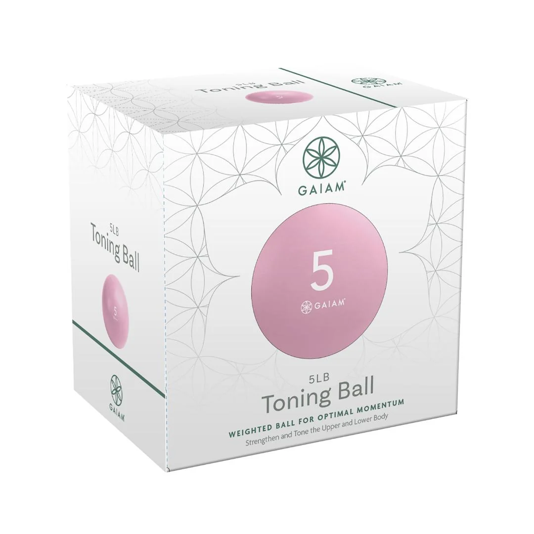 כדור משקל רך ורוד 2.27 ק"ג - Gaiam Toning Ball