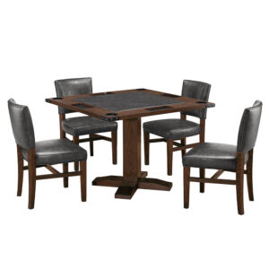 Legacy שולחן קלפים ושולחן אוכל מרובע דגם Rustic מעץ מאסיבי